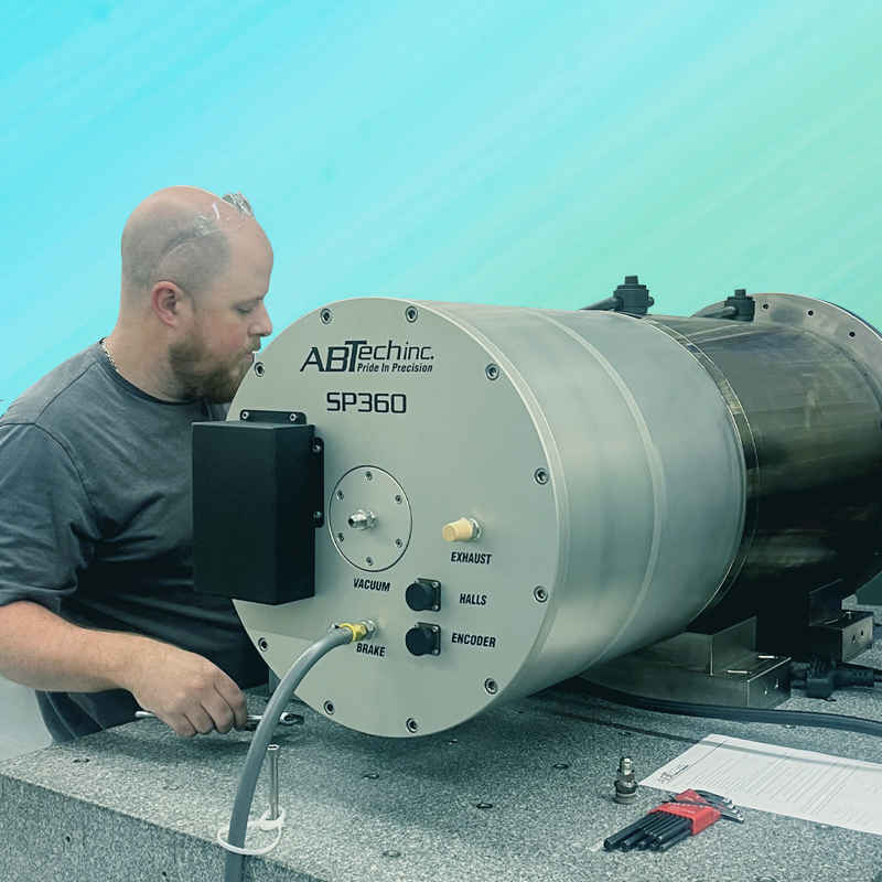 Our engineering manager works on a large spindle