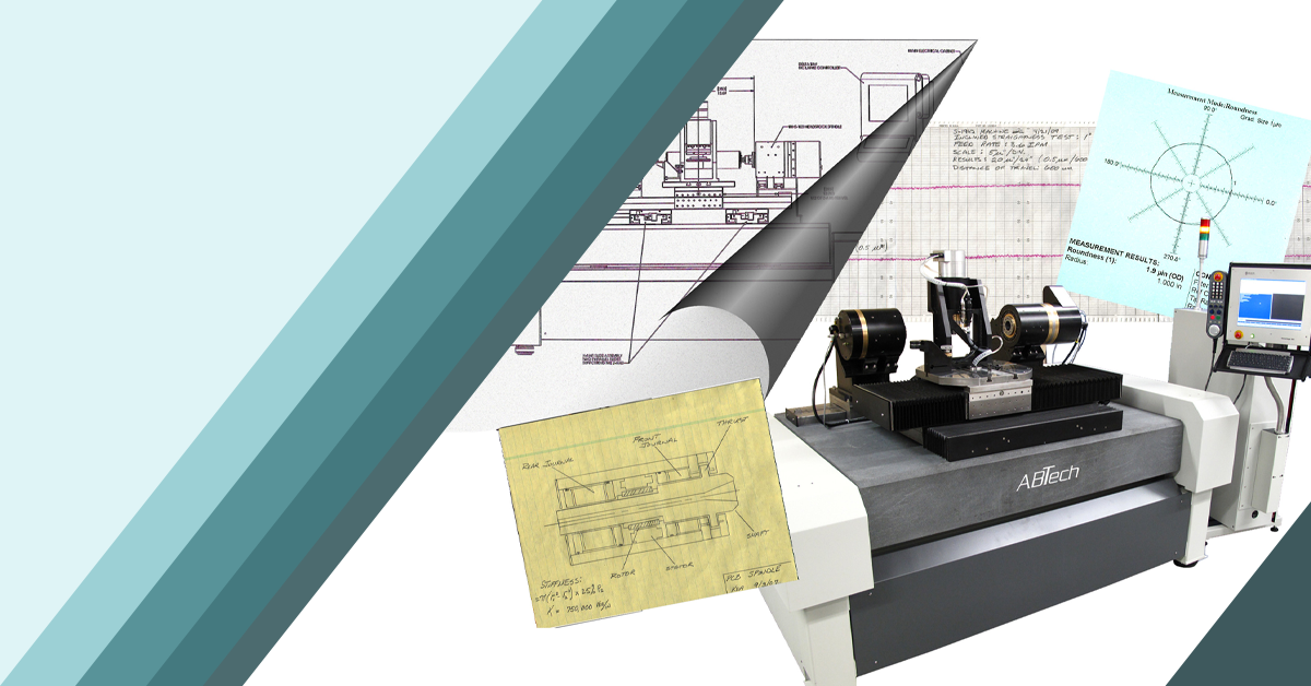 A full ABTech precision motion solution with blueprint, drawing, and notes.